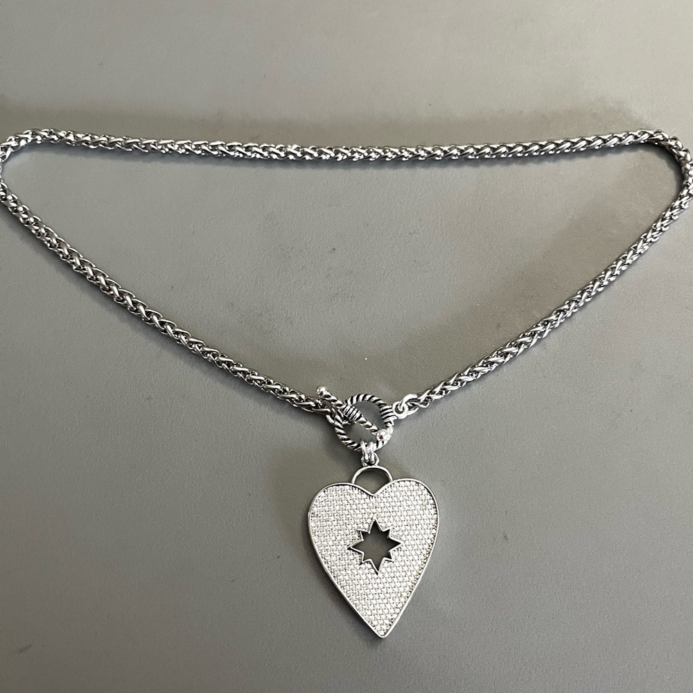 Clear cubic zirconia rhinestone cz heart silver choker necklace boho valentine - Picture 8 of 10